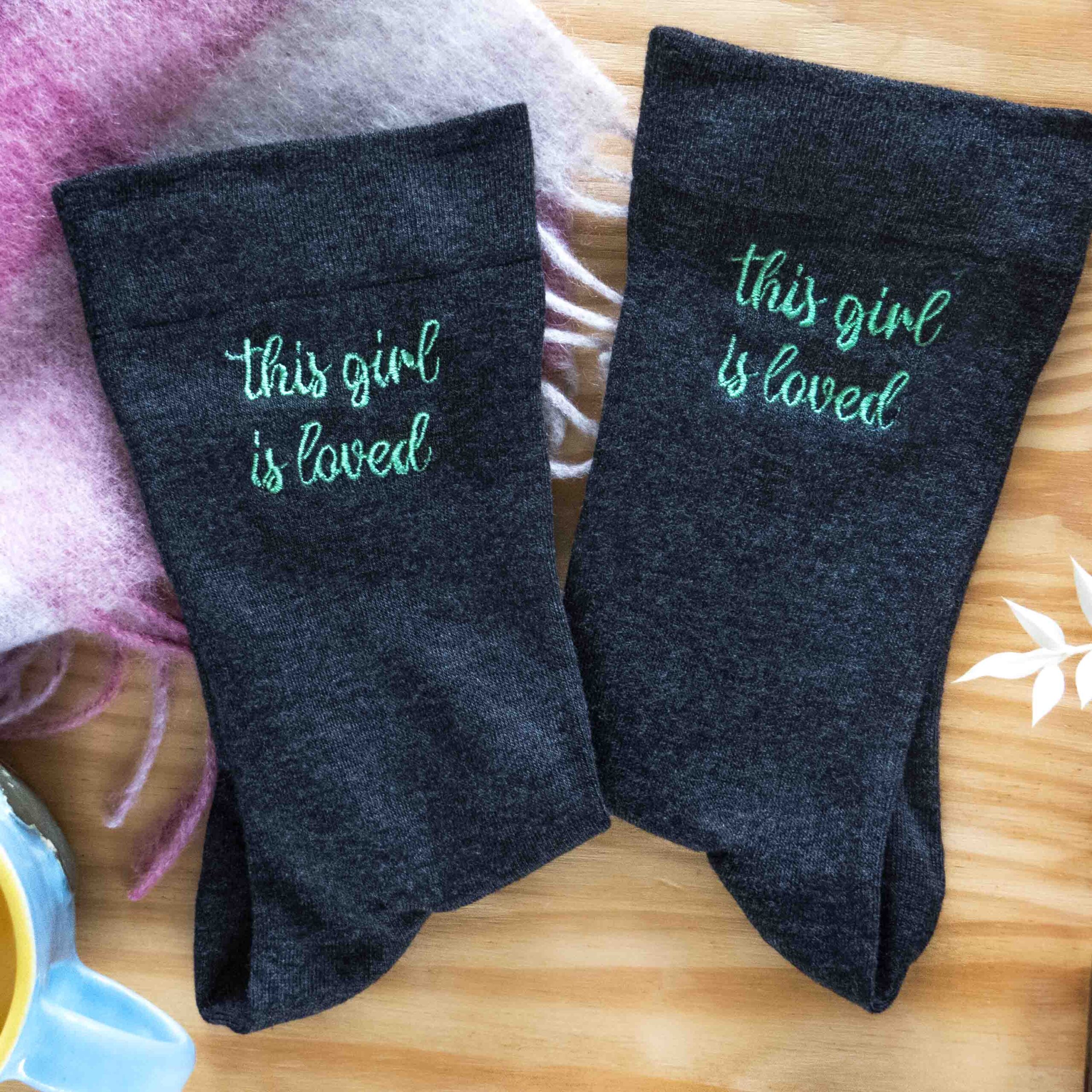 StephieAnn personalised affirmation socks StephieAnn personalised affirmation socks