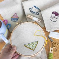Afternoon Tea Linen Napkin Embroidery Kit - Thumbnail Image 1