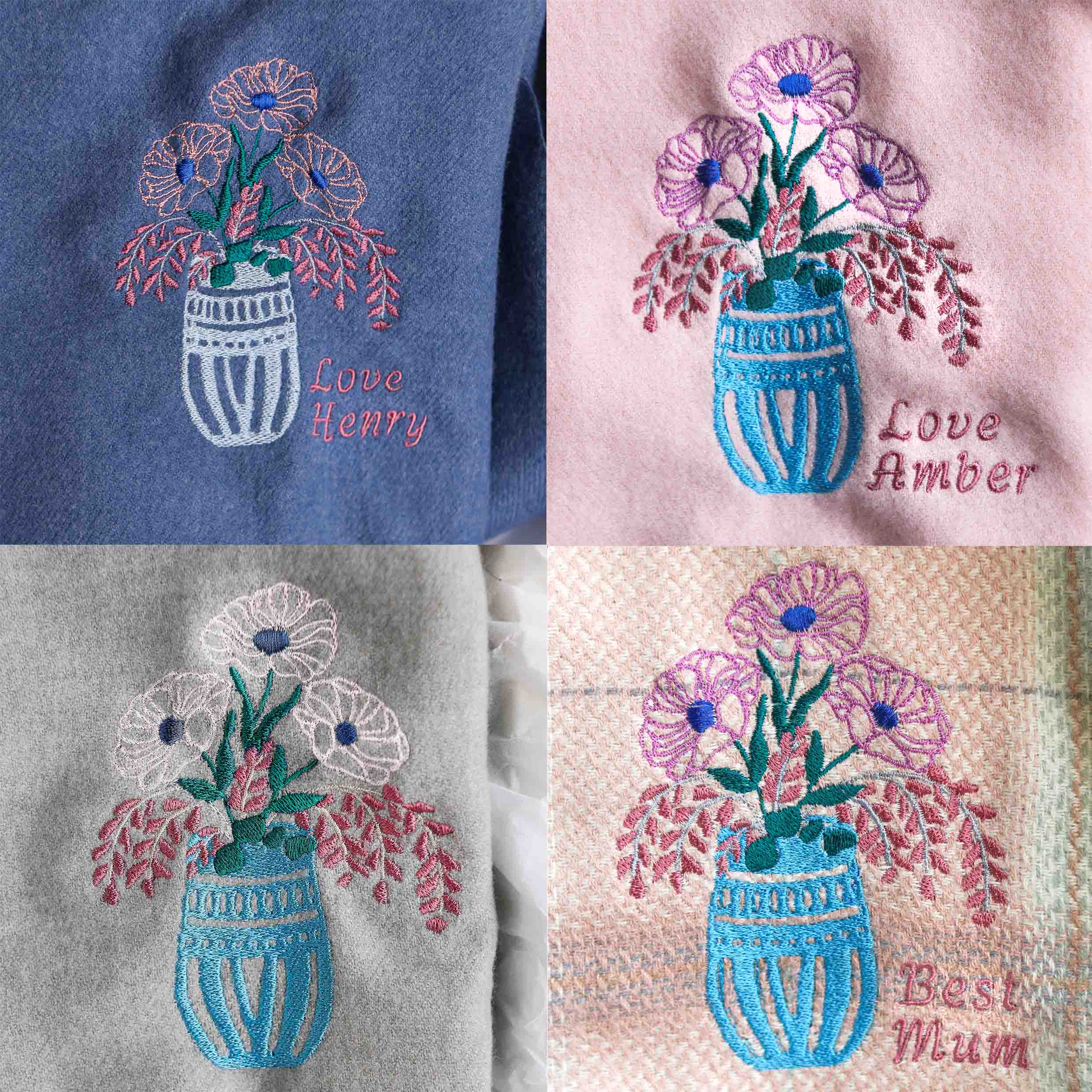 Flowers in vase StephieAnn scarf