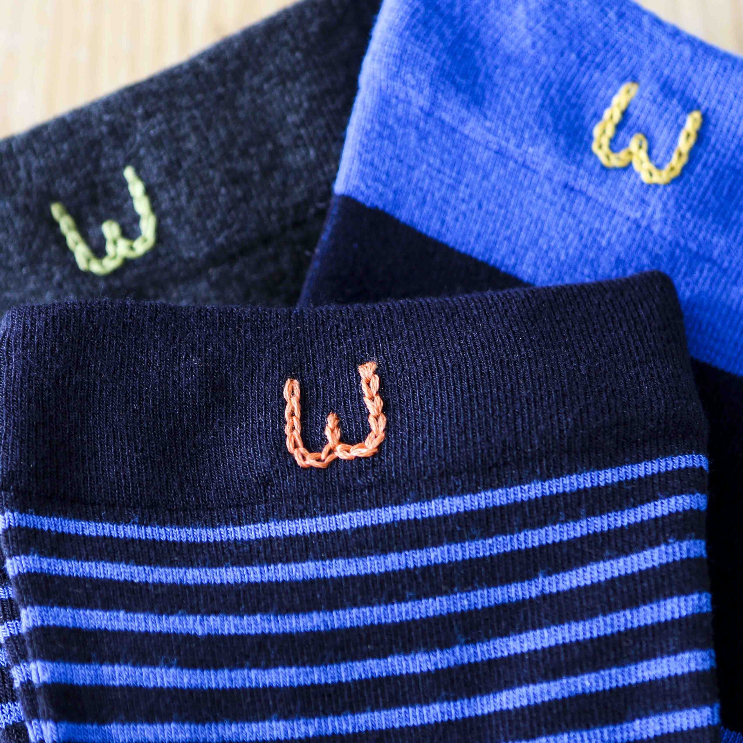 Mens initial socks W
