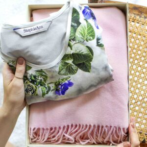 Silk Top And Cashmere Blanket Scarf Gift Set