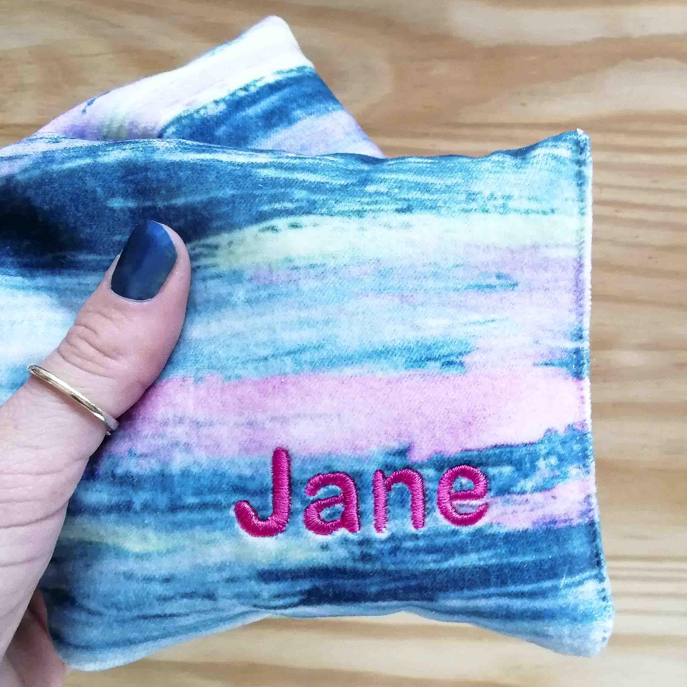 Personalised Velvet Heat Up Wheat Bag - Image 2