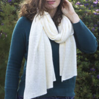 Cream Long Cashmere Scarf StephieAnn