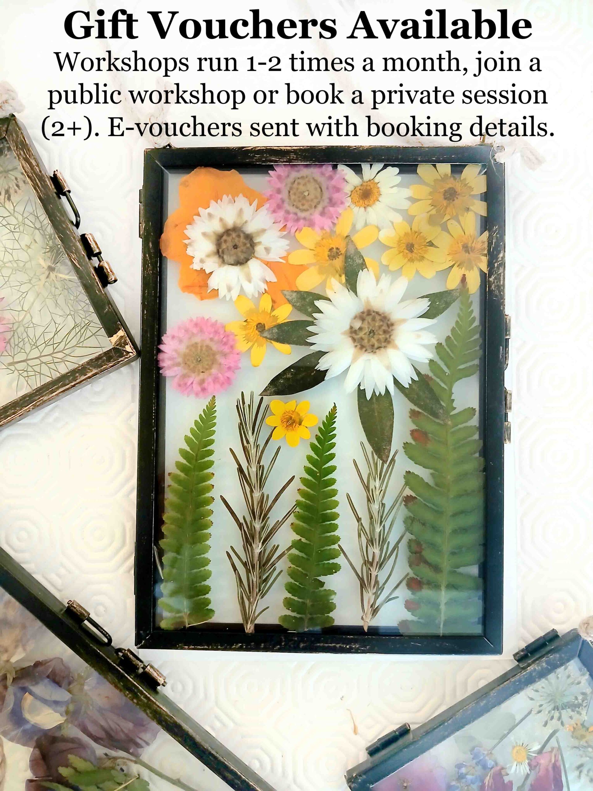stephieAnn pressed flower craft workshop gift voucher, brighton