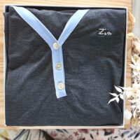 Grey V-Neck personalised pyjamas