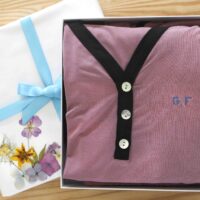 Pink V-Neck personalised pyjamas StephieAnn