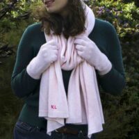 PInk Scarf Gloves Set 2024 StephieAnn Personalised