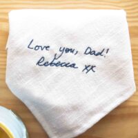 Hand writing personalised wedding napkins StephieAnn Hand writing personalised wedding napkins StephieAnn