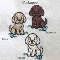 Custom embroidered cockapoo dog personalised, Brighton Custom embroidered cockapoo dog personalised, Brighton