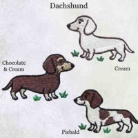 Custom dachshund sausage dog embroidery design for pet lovers, StephieAnn Sussex Custom dachshund sausage dog embroidery design for pet lovers, StephieAnn Sussex