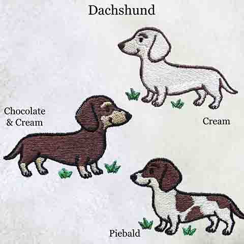 Custom dachshund sausage dog embroidery design for pet lovers, StephieAnn Sussex Custom dachshund sausage dog embroidery design for pet lovers, StephieAnn Sussex