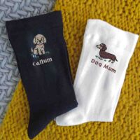 Custom Personalised Dog Socks for Him and Her Custom Personalised Dog Socks for Him and Her
