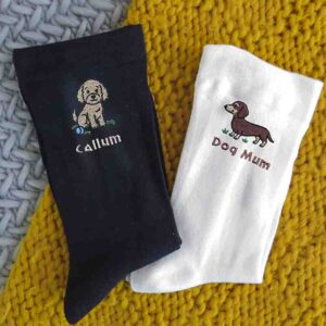 Custom Personalised Dog Socks for Him and Her