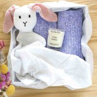 New Mum Gift Box Set – Personalised Baby Comforter, Cashmere Socks & Candle New Mum Gift Box Set – Personalised Baby Comforter, Cashmere Socks & Candle