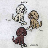 Personalised pet embroidery custom spaniel dog Brighton Personalised pet embroidery custom spaniel dog Brighton