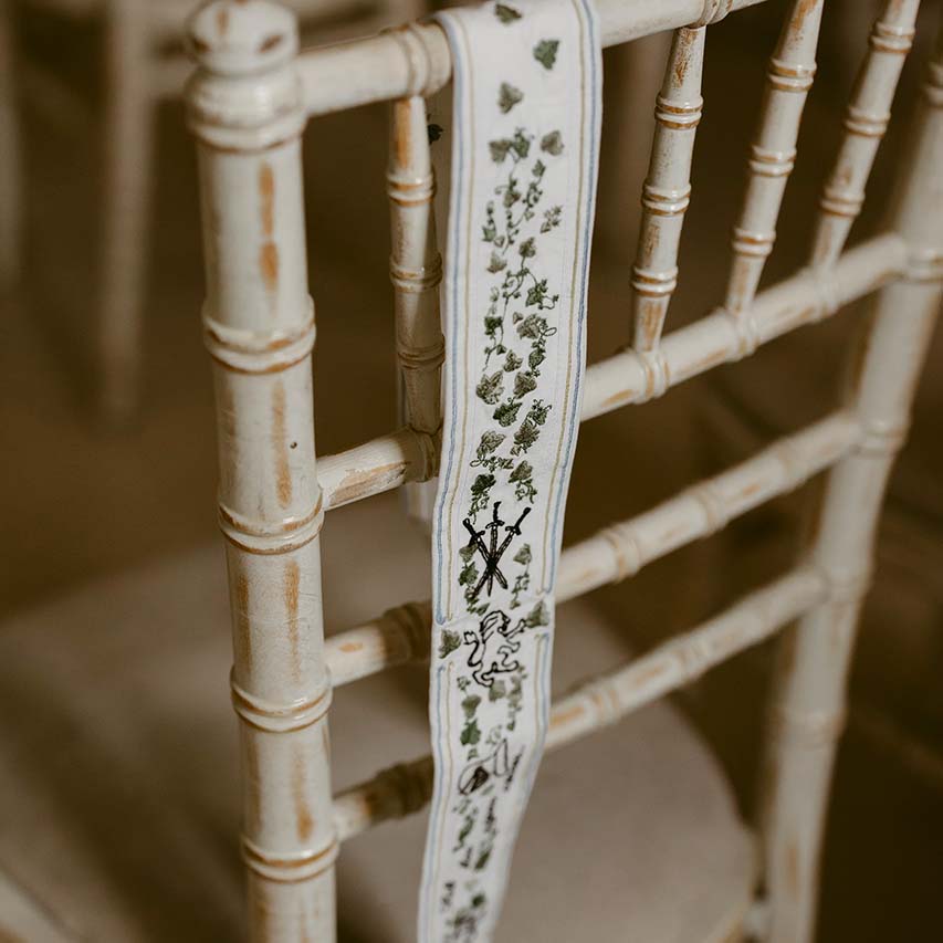 StephieAnn-bespoke-wedding-embroidery-hand-tieing-ribbon Sussex