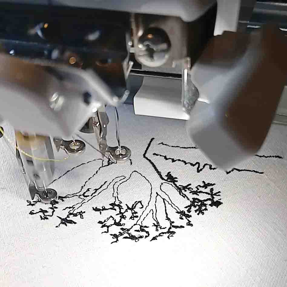 StephieAnn custom embroidery from illustration Brighton