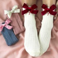 Personalised Velvet Bow Cashmere Bed Socks Gift Personalised Velvet Bow Cashmere Bed Socks Gift