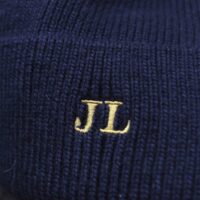 Navy Hat with gold initials Navy Hat with gold initials
