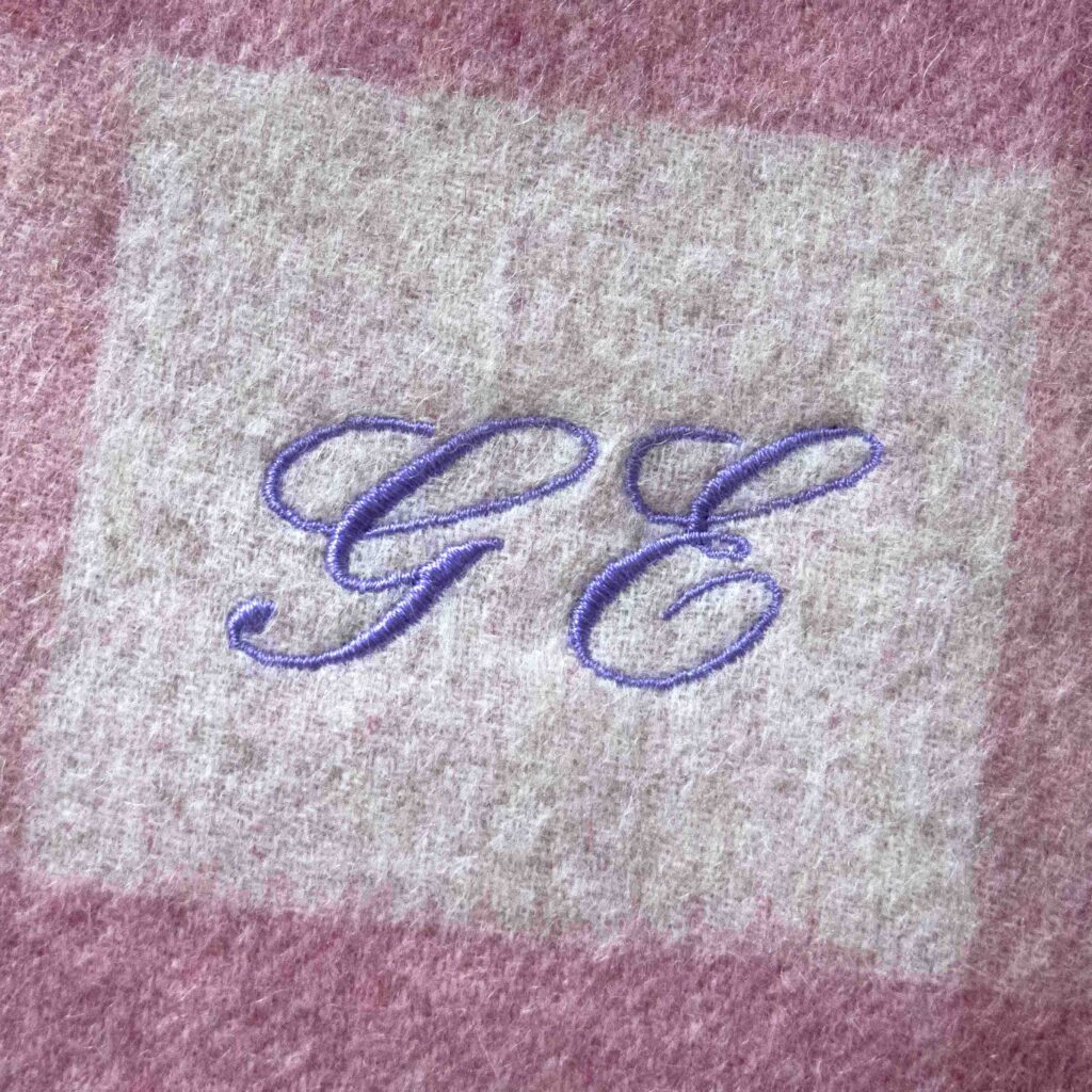 Pink Wool personalised scarves gift for her