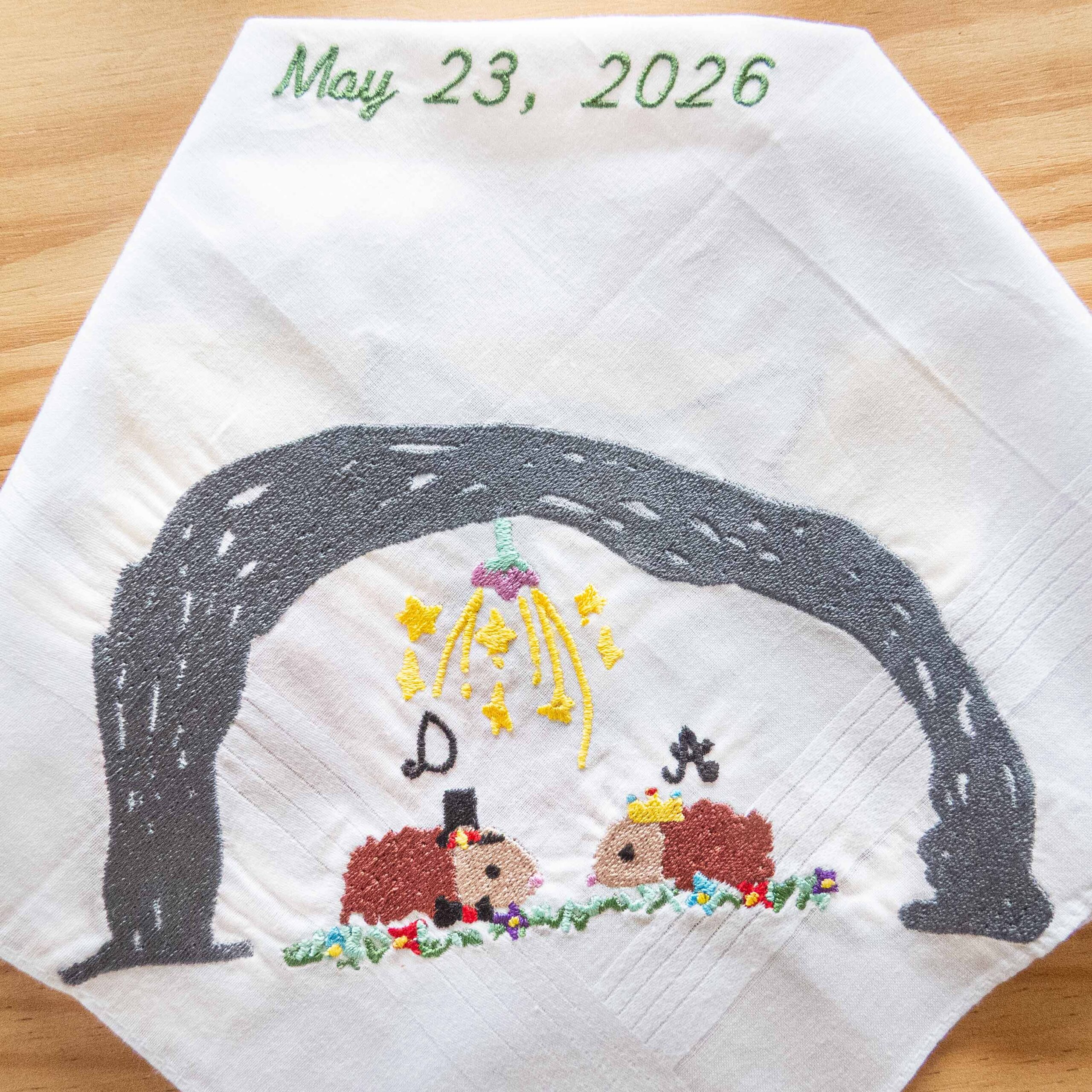 Kids drawing handkerchief gift